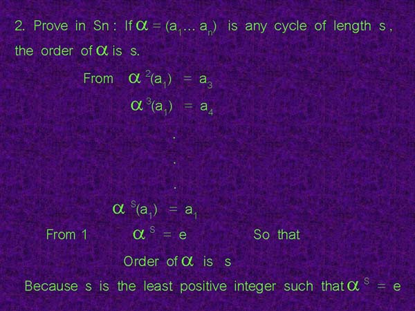 cycle cycle order